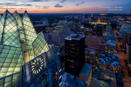 Texas State Capital and the last of the days light by artist Christopher Sherman